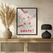 Santé! Wine Party with Friends - Rio Soléy Framed Art | Home or Office Art