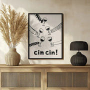 Cin cin! Wine Party with Friends - Rio Soléy Framed Art | Home or Office Art