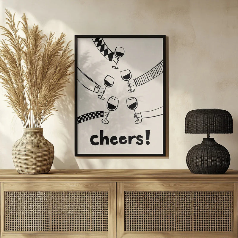 Cheers! Wine Celebration - Rio Soléy Framed Art | Home or Office Art