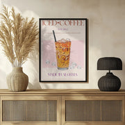 Refreshing Glass of Iced Coffee - Nazma Khokhar Framed Art | Home or Office Art
