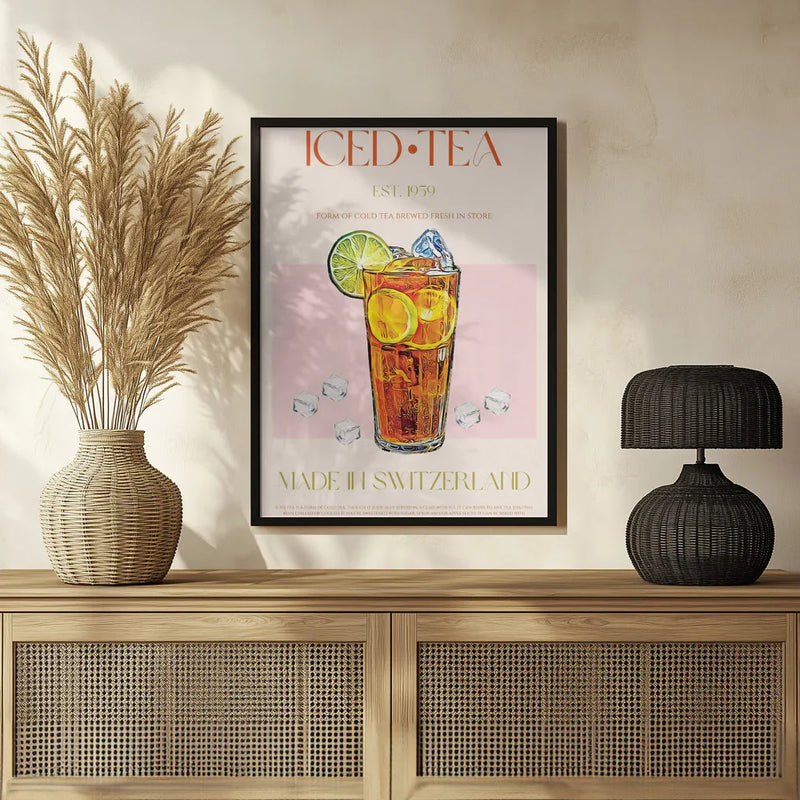Refreshing Glass of Iced Tea - Nazma Khokhar Framed Art | Home or Office Art