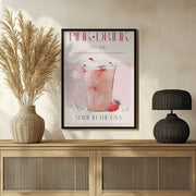 Pink Drink Print - Nazma Khokhar Framed Art | Home or Office Art