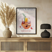 Aperol Spritz Cocktail - Nazma Khokhar Framed Art | Home or Office Art