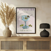 Classic Martini Charm - Nazma Khokhar Framed Art | Home or Office Art