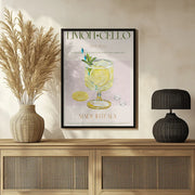 Illustration Of A Limoncello Drink - Nazma Khokhar Framed Art | Home or Office Art