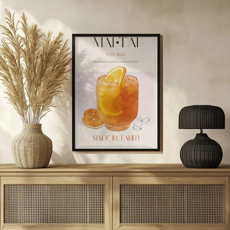 Orange Bliss Drink - Nazma Khokhar Framed Art | Home or Office Art