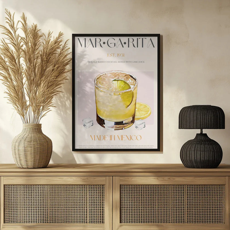 Margarita Print Cocktail - Nazma Khokhar Framed Art | Home or Office Art