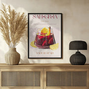 A Glass Filled With Red Wine - Nazma Khokhar Framed Art | Home or Office Art