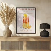 Tropical Sunset Sip - Nazma Khokhar Framed Art | Home or Office Art