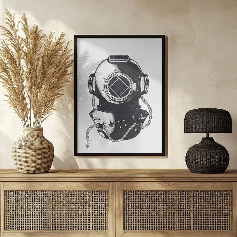 Vintage Diver - Nicholas Framed Art | Home or Office Art