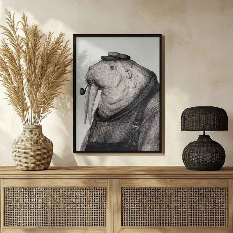 Sea Captain's Wisdom - Mike Koubou Framed Art | Home or Office Art