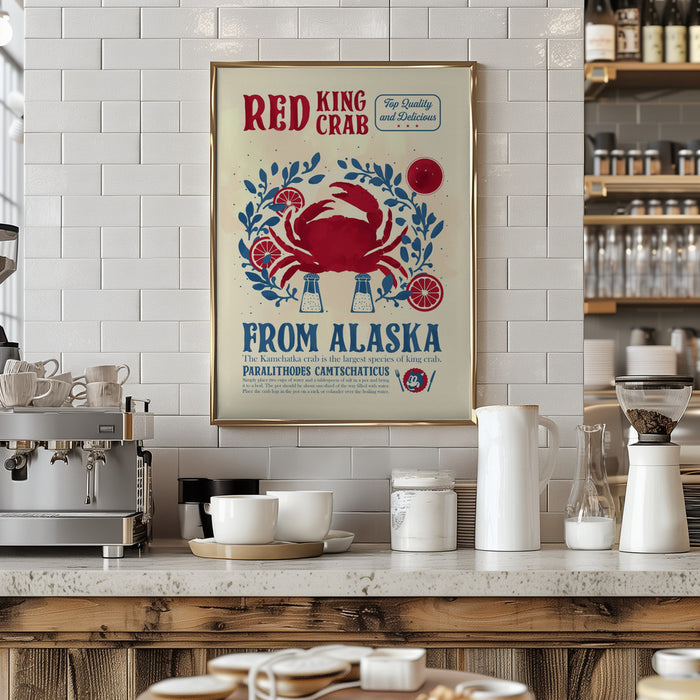 Crab kitchen print Framed Art Modern Wall Decor