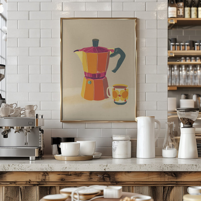 Coffee break Framed Art Modern Wall Decor