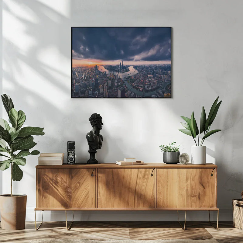 Shanghai in the cloud - Vview Chen Framed Art | Home or Office Art