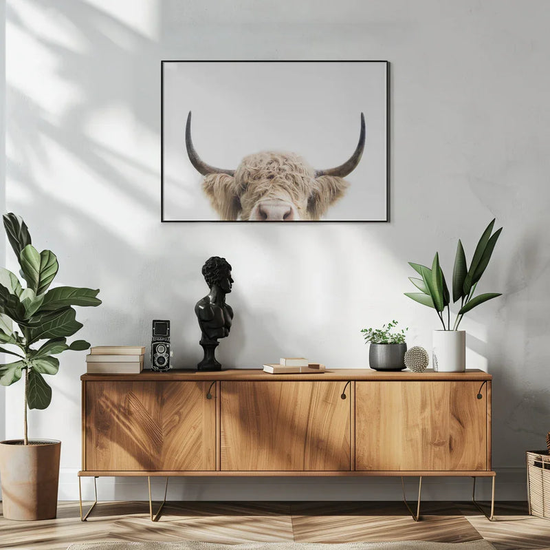 Peeking Cow Framed Art Kathrin Pienaar | Home or Office Art