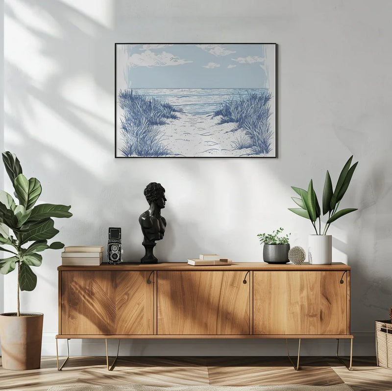 Beach Walk - Jolly and Dash Framed Art | Home or Office Art