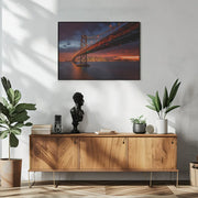 Bay Bridge at Night - Toby Harriman Framed Art | Home or Office Art