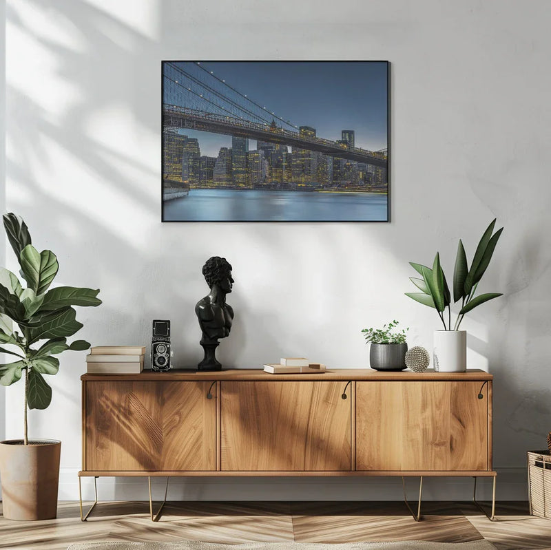 New York - Blue Hour over Manhattan - Michael Jurek Framed Art | Home or Office Art