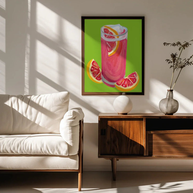 Grapefruit Paloma Pistachio - Alice Straker Framed Art | Home or Office Art