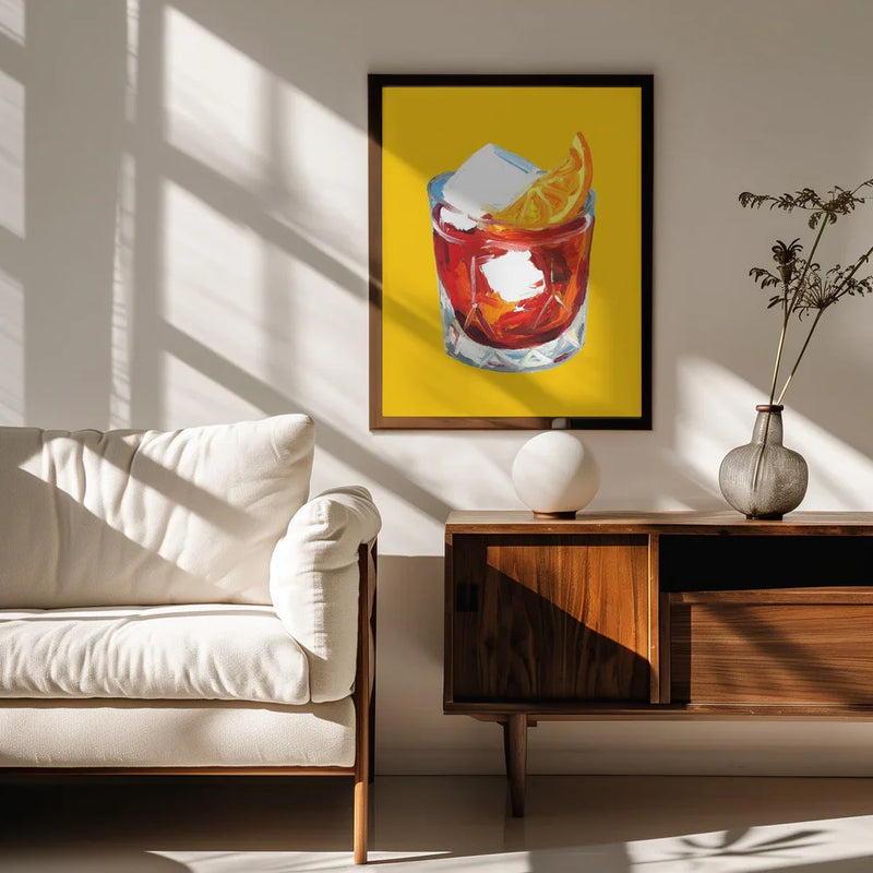 Negroni Sunshine Yellow - Alice Straker Framed Art | Home or Office Art