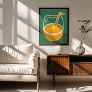 Vibrant Orange Cleverly Illustrated - Little Dean Framed Art | Home or Office Art