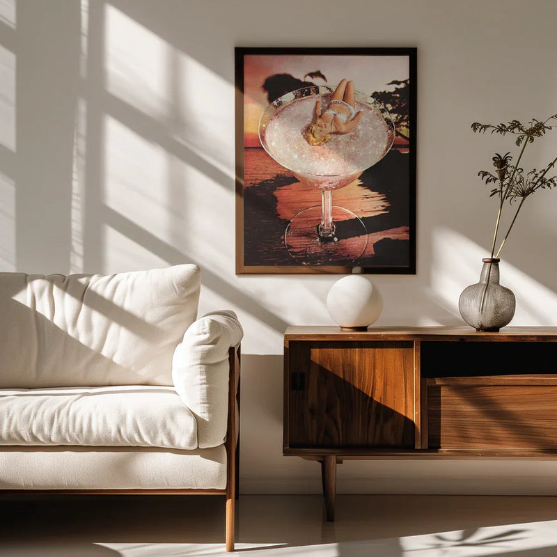 Glitter Pink Margarita - Vertigo Artography Framed Art | Home or Office Art