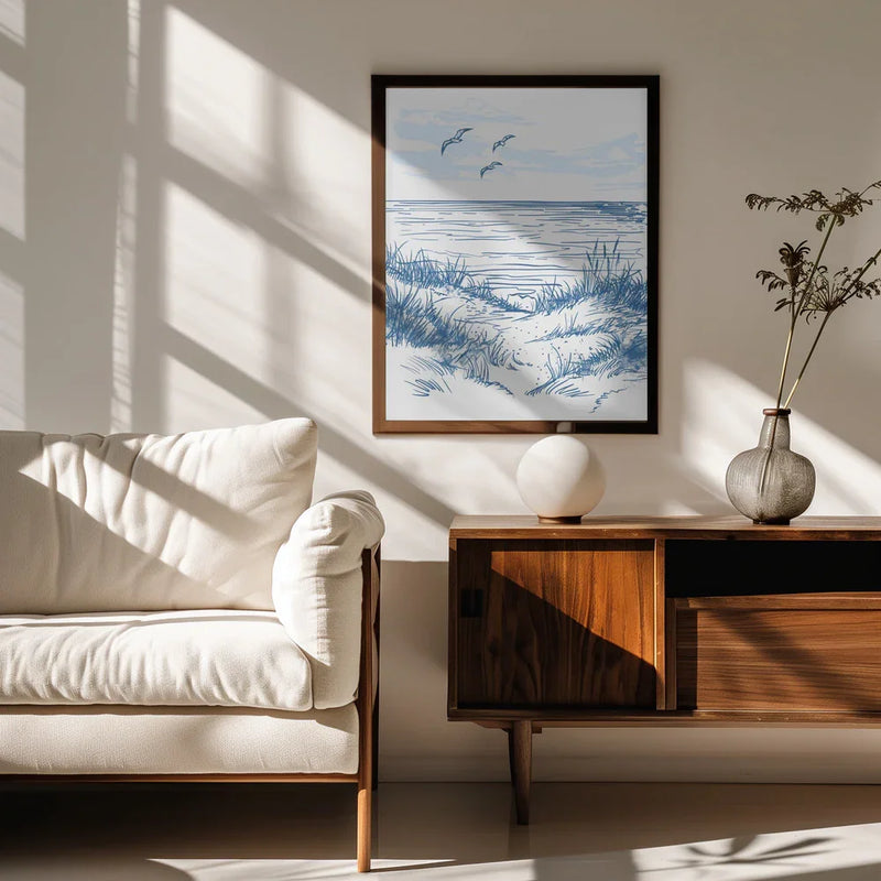 Seascape Sketch - Jolly and Dash Framed Art | Home or Office Art