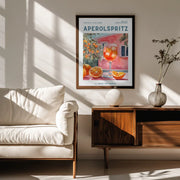 Aperol Spritz, Aquarell, Fresh - Ohkimiko Framed Art | Home or Office Art
