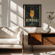Bottomless Mimosas Art Deco Cocktail Bar Art - The Whiskey Ginger Framed Art | Home or Office Art