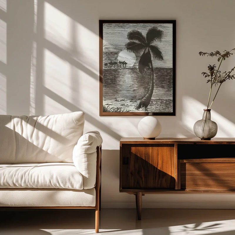 Palm in Sunset Glow - Marika Barsrsind Framed Art | Home or Office Art