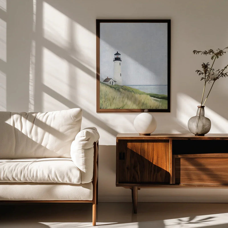 Solitary Lighthouse by the Sea - Melloi Art Prints Framed Art | Home or Office Art
