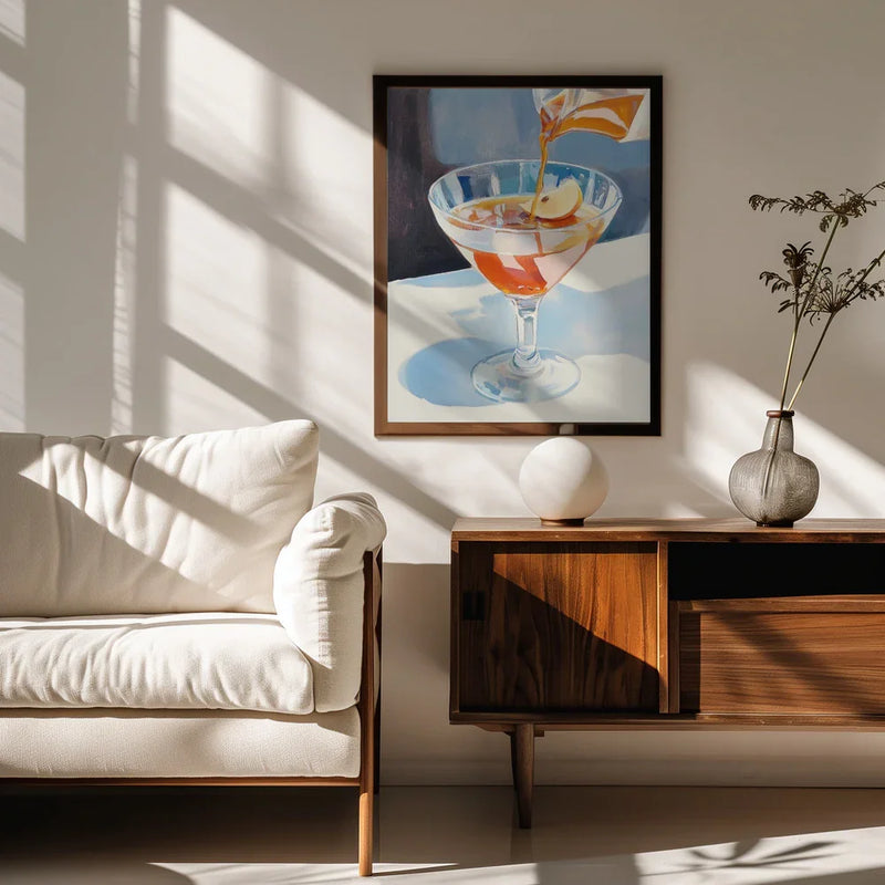 Pouring Lemon Tea into a Glass - Melloi Art Prints Framed Art | Home or Office Art