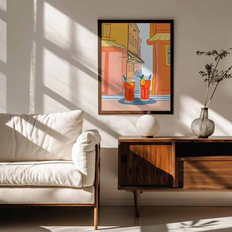 Two Aperols Please! - Uma Gokhale Framed Art | Home or Office Art