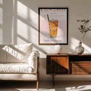 Refreshing Glass of Iced Coffee - Nazma Khokhar Framed Art | Home or Office Art