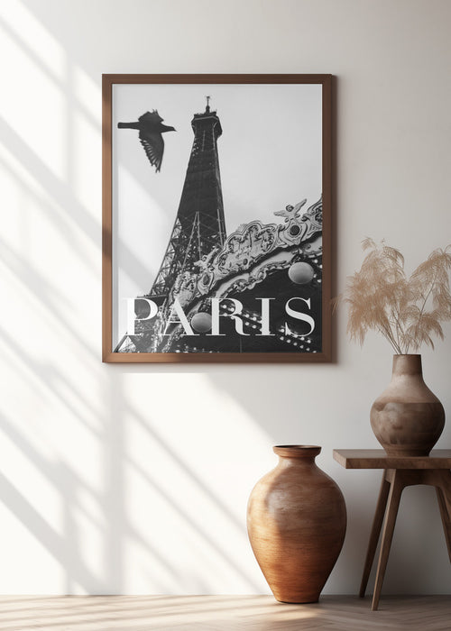 Paris Dove Framed Art Modern Wall Decor