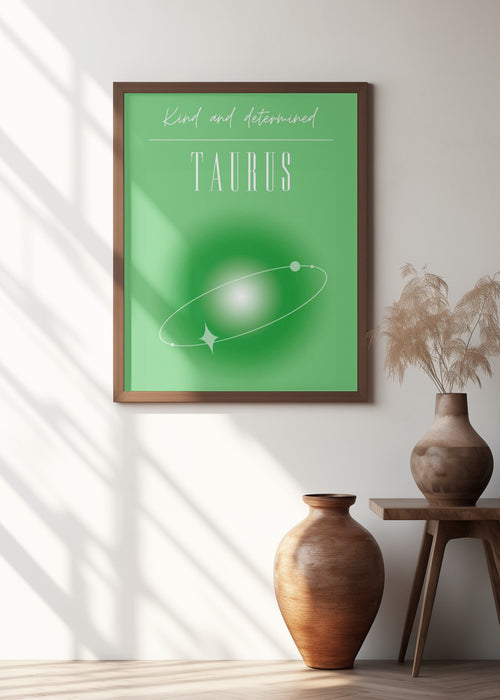 Taurus Zodiac Print Art Framed Art Modern Wall Decor