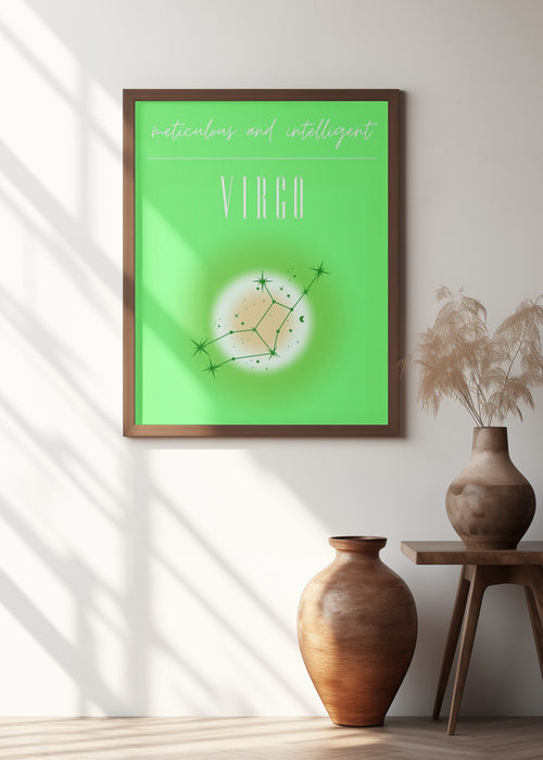 Virgo Zodiac Print Art Framed Art Modern Wall Decor
