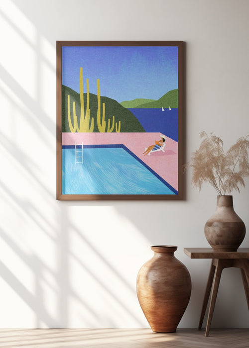 Swimming Pool Framed Art Modern Wall Decor
