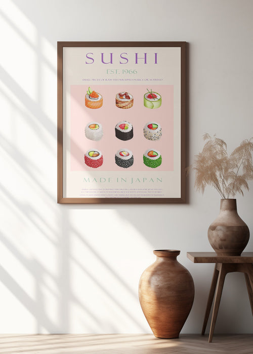 Sushi Est. 1966 Framed Art Modern Wall Decor