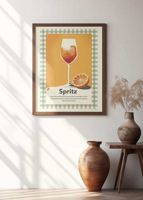 Spritz retro print Framed Art Modern Wall Decor
