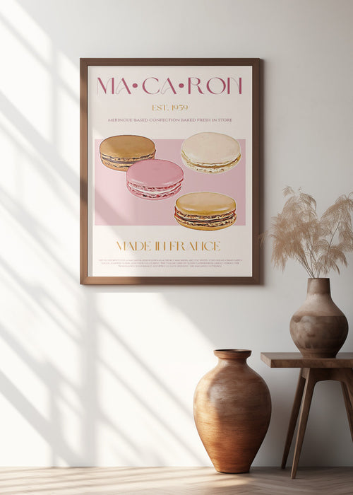Macaron Print Framed Art Modern Wall Decor