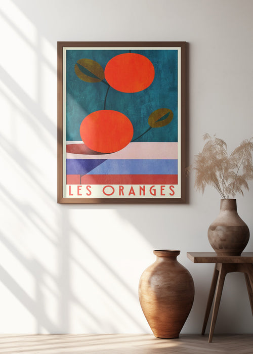 Les Oranges Framed Art Modern Wall Decor