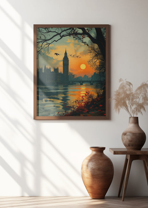 View from the Thames Framed Art Modern Wall Decor