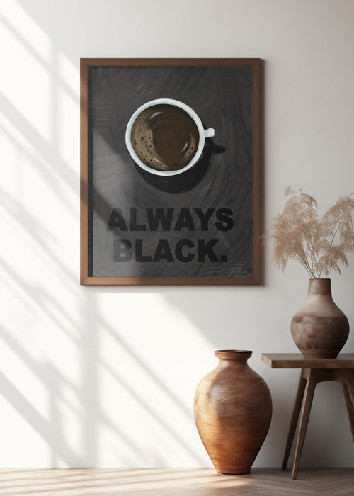 Black Coffee Framed Art Modern Wall Decor
