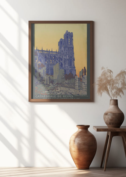 Cathédrale de Reims Framed Art Modern Wall Decor