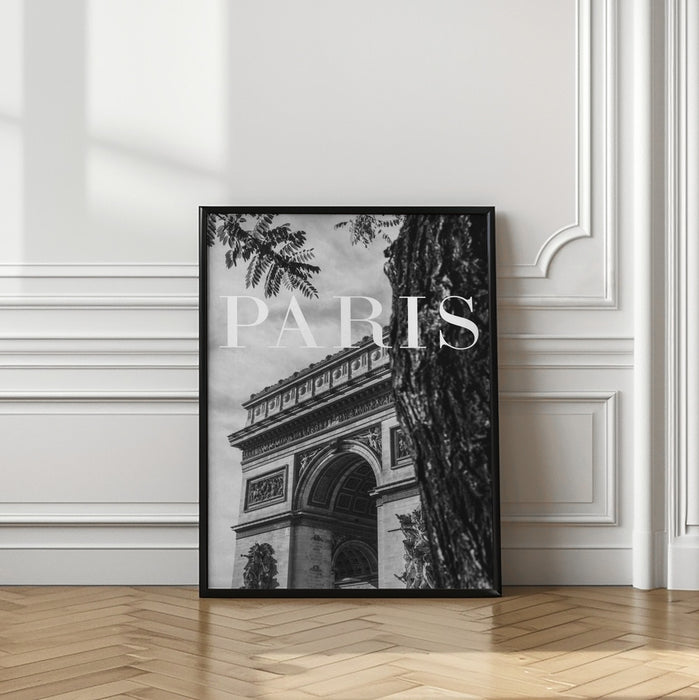 Paris Text 7 Framed Art Modern Wall Decor