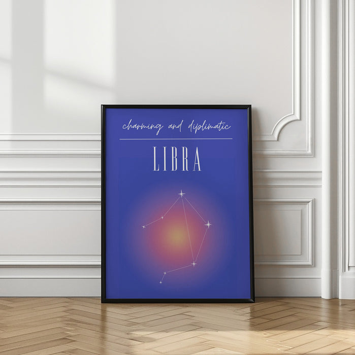 Libra Zodiac Print Art Framed Art Modern Wall Decor