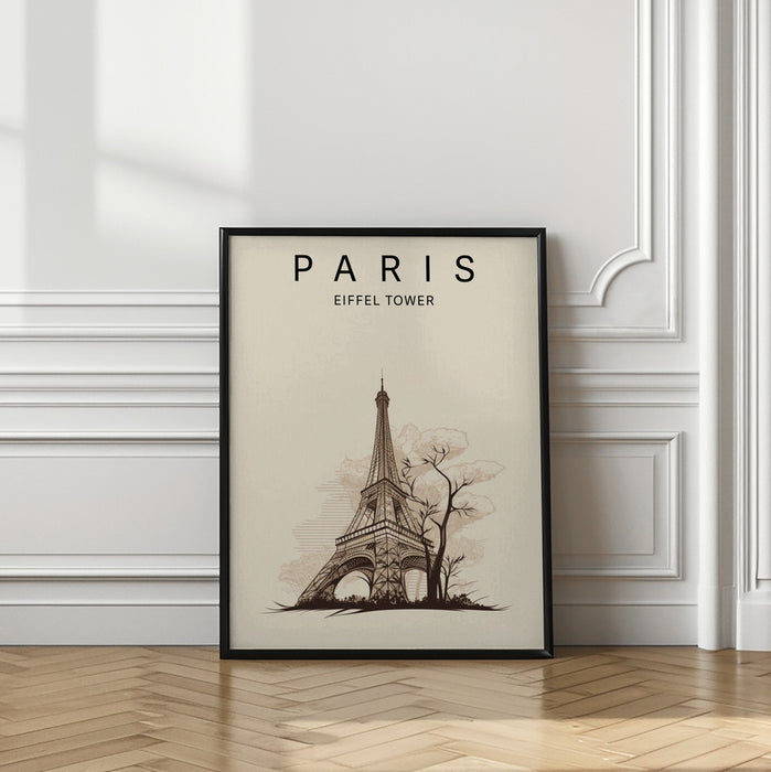 Paris Eiffel Tower Framed Art Modern Wall Decor