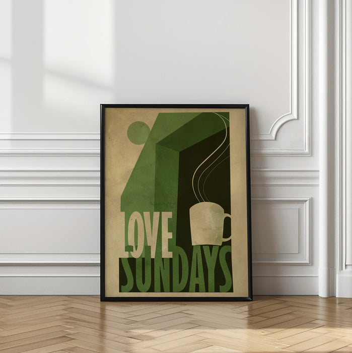 Love Sunday print Framed Art Modern Wall Decor