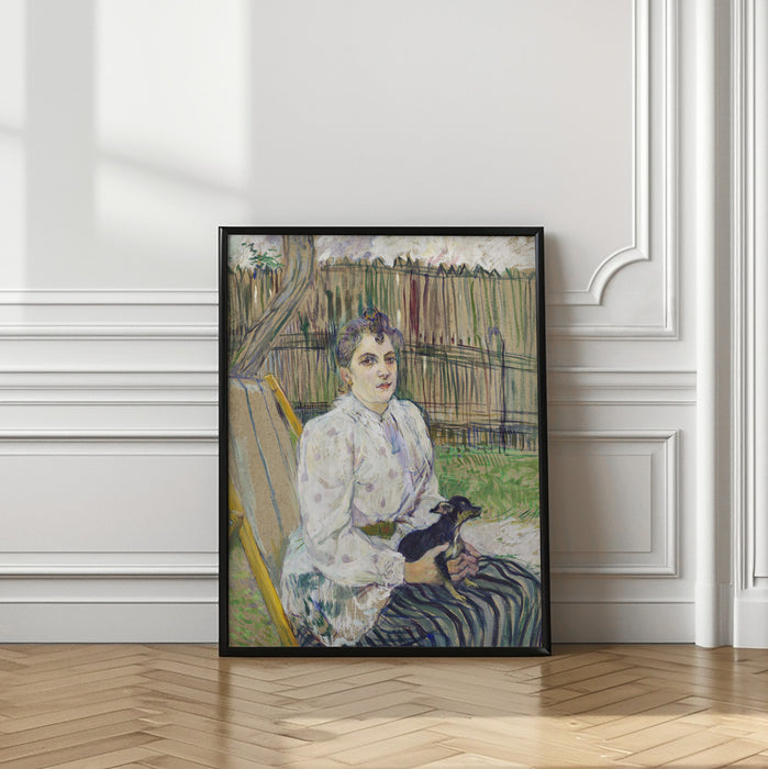 Lady With a Dog (1891) Framed Art Modern Wall Decor